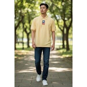 Antigua Joliet Police Yellow Men’s XL Polo Black Embroidered NWT